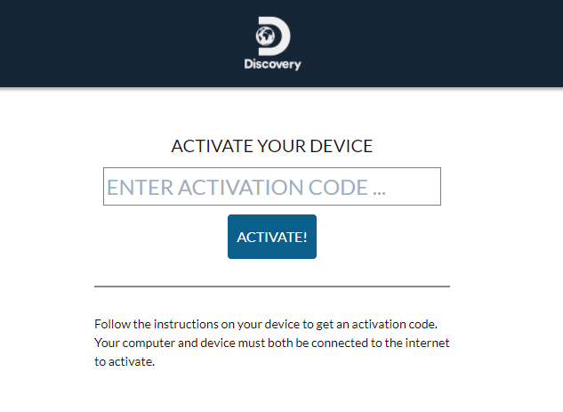 Activate Discovery Go - Discovery Channel on Roku