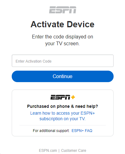 enter the activation code