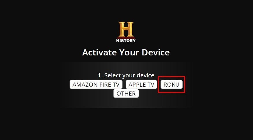 Select your Roku device