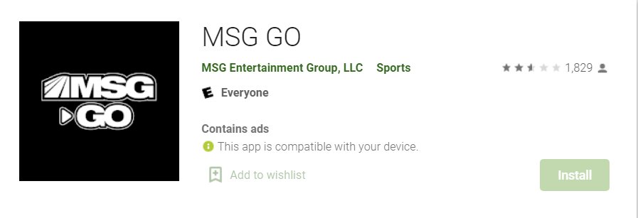 Install MSG Go app