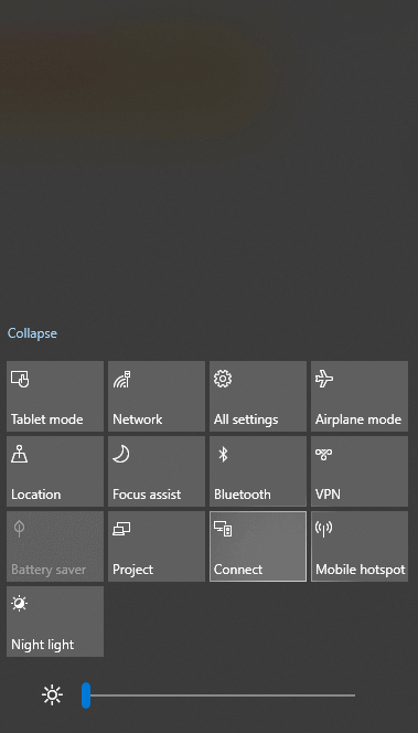Click on the Connect tile