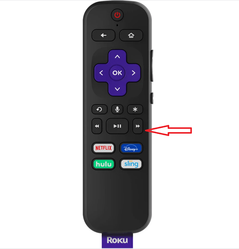 Press the Fast forward button to fix the Roku remote not working