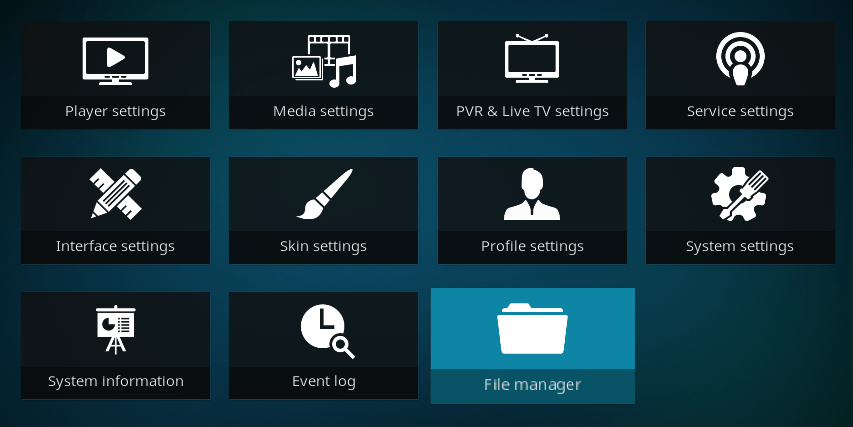 Select the File Manager