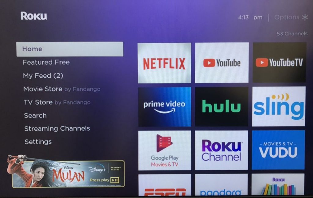 Home Marquee Sports Network on Roku
