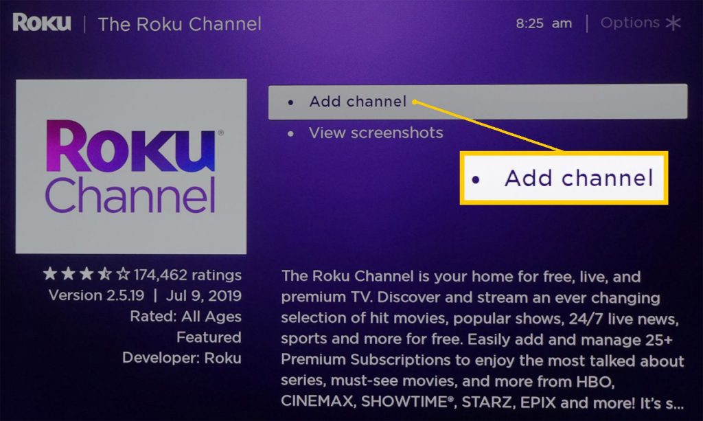 add channel Quibi on Roku