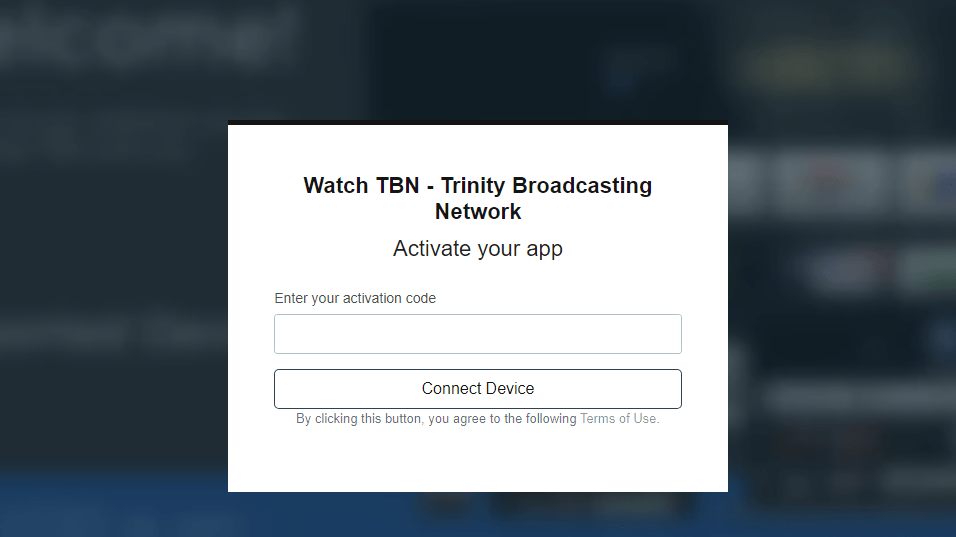activation page TBN on Roku