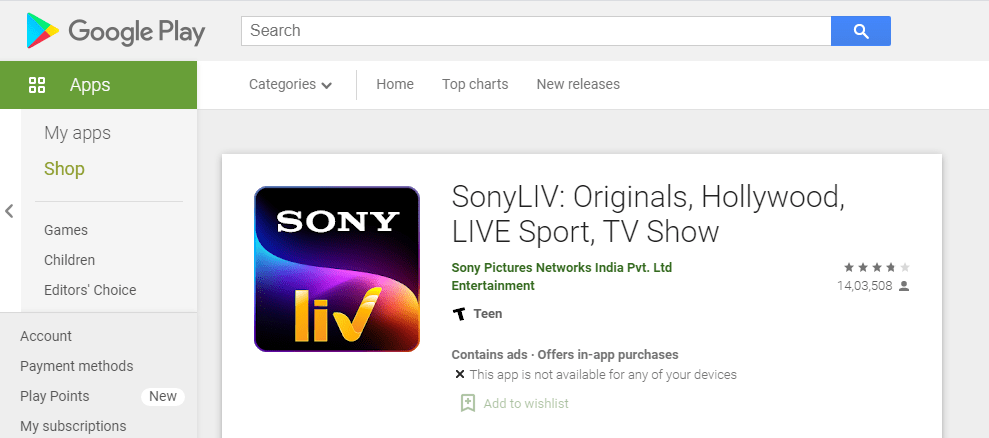 Screen Mirror Sony Liv from Android to Roku