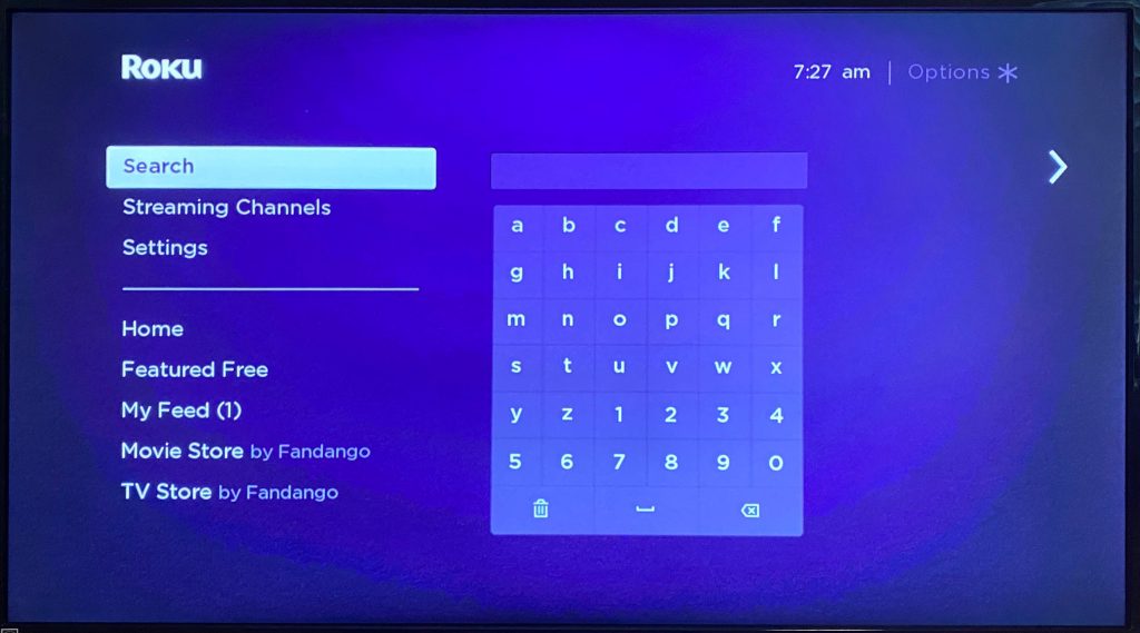 Search Fuse on Roku