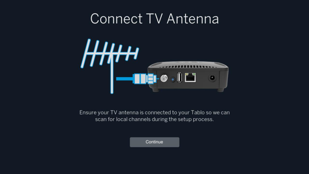 connect with Antenna Tablo on Roku