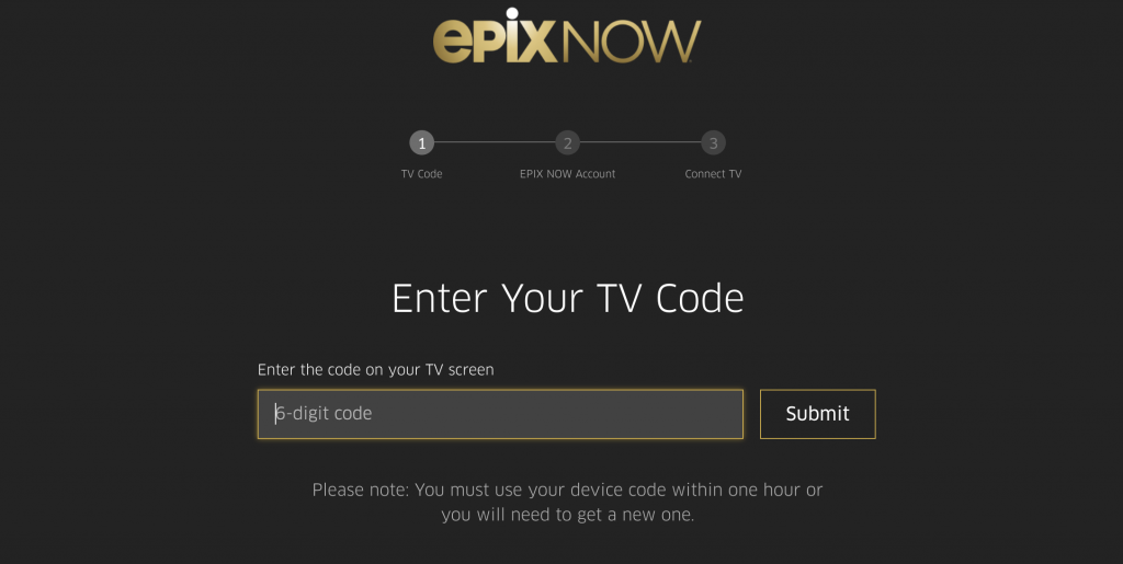 Activate Epix Now on Roku