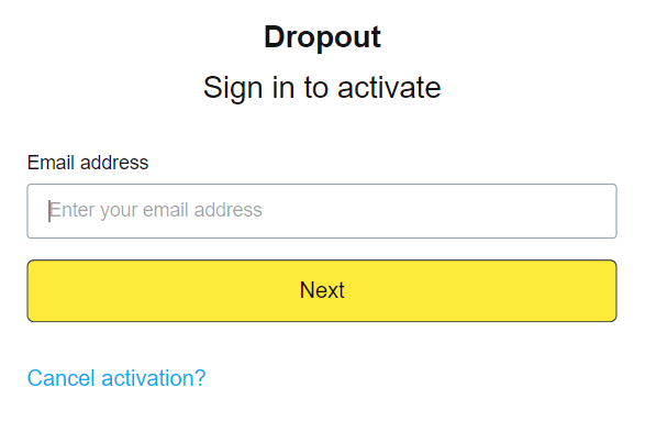 Activate Dropout on Roku