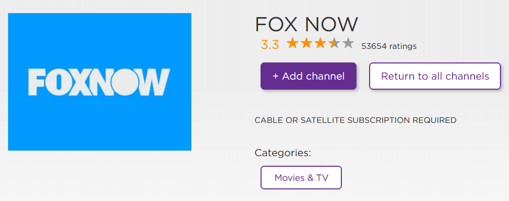 Fox Now on Roku
