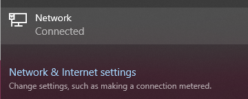 Select Network & Internet settings