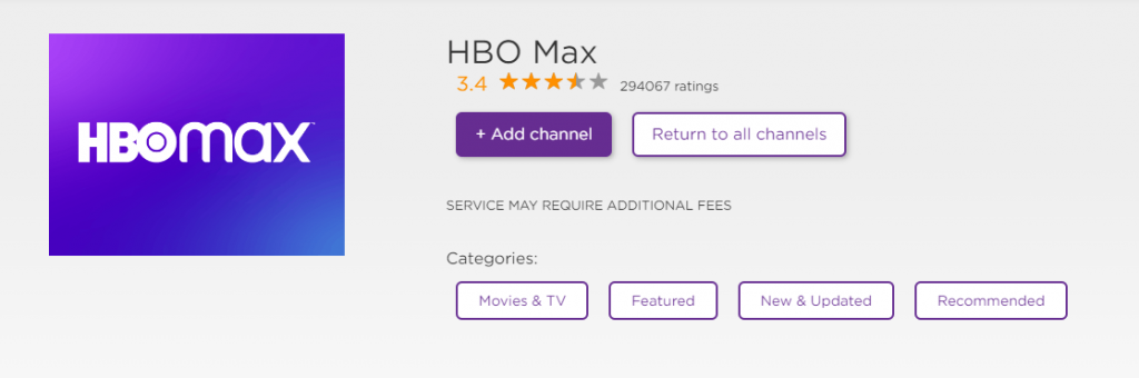 Select Add channel to add HBO Max on Roku to watch HBO Now on Roku