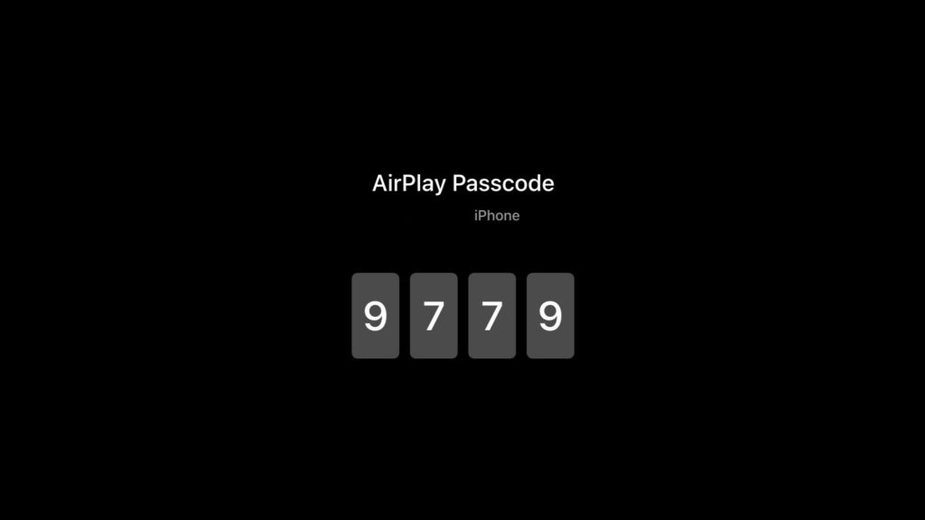 AirPlay Passcode.
