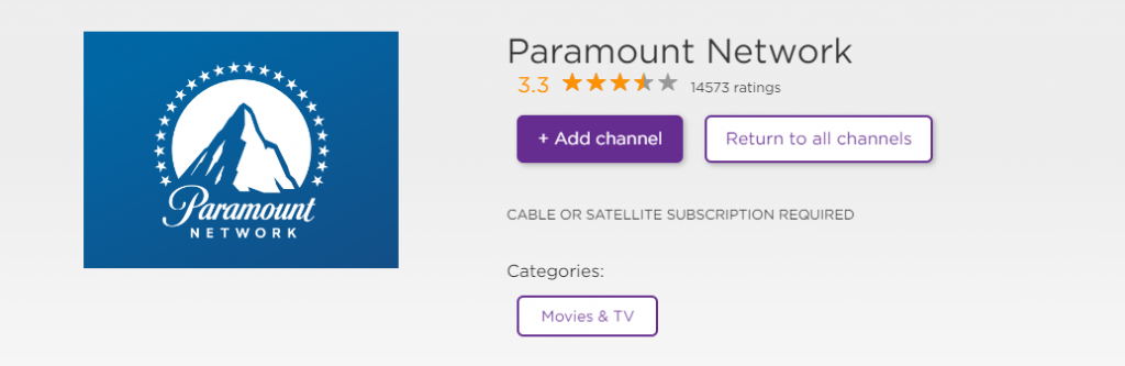 Add Paramount Network to watch Spike TV.