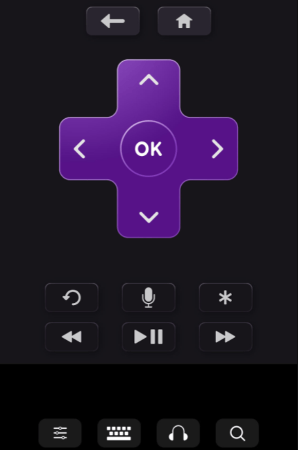 Select microphone to Find a Lost Roku Remote