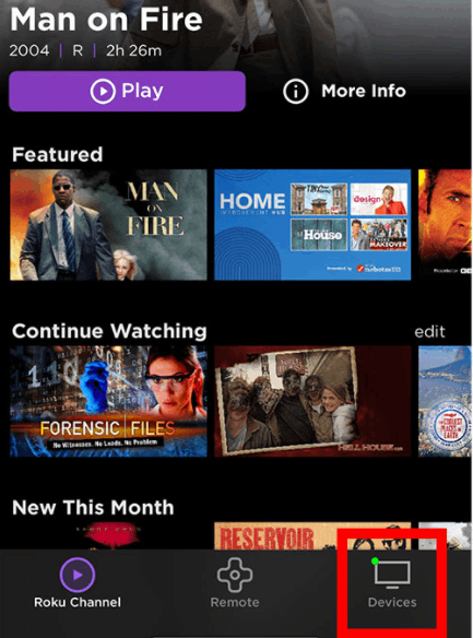 Select Devices to fix Roku remote slow to respond issue