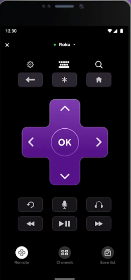 Select Volume button on Roku remote