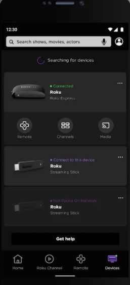 Select Devices to solve Roku remote volume not working