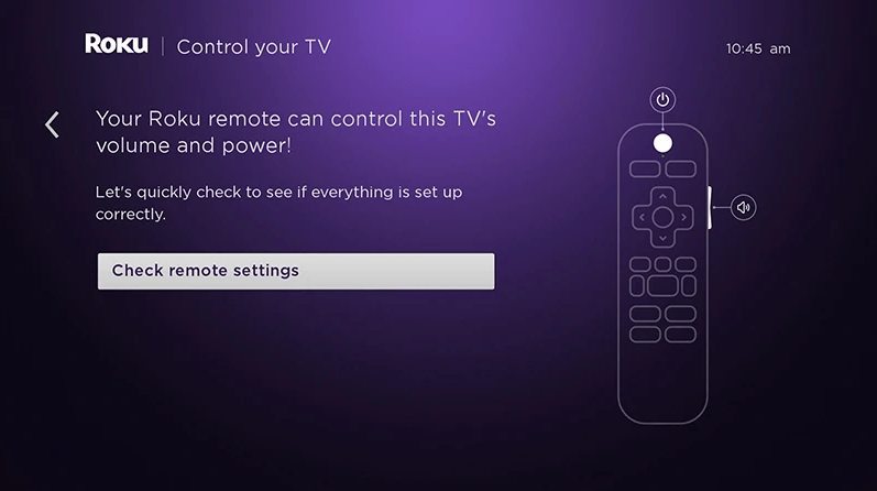 Select Check remote settings