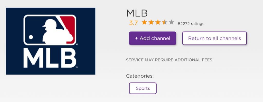 MLB TV app