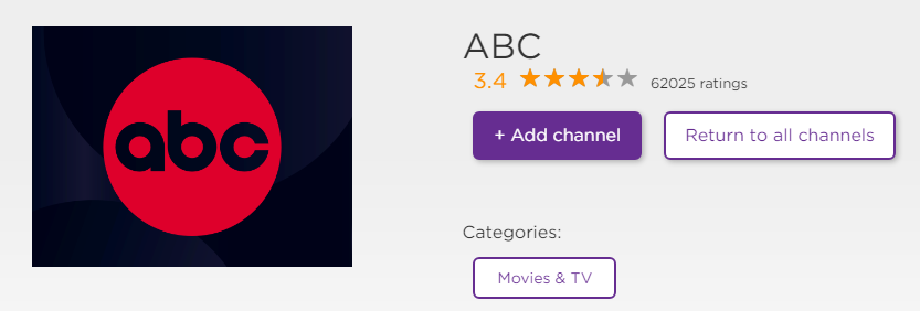 Select Add Channel to stream Jeopardy on Roku