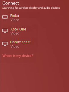 Select your Roku device.