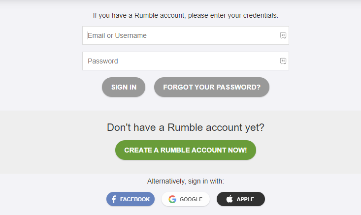 Sign in to your Rumble account 