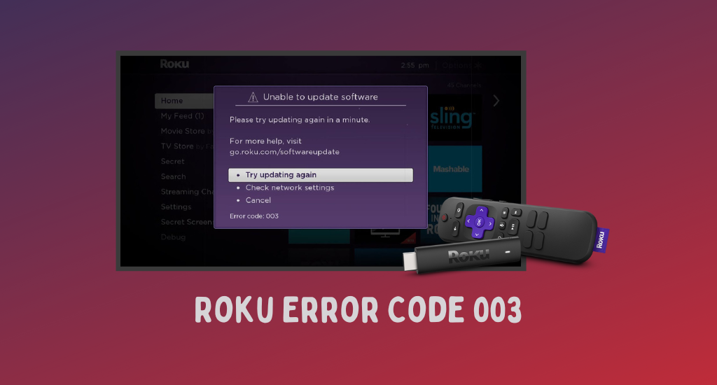 Roku Error Code 003