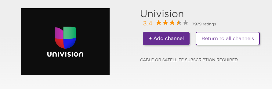 Add the Univision channel