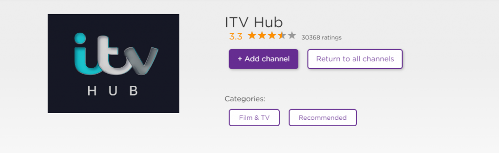 Add ITV Hub to Roku