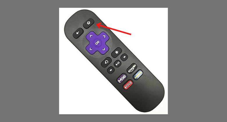 Press the home button to fix Roku stuck on purple screen