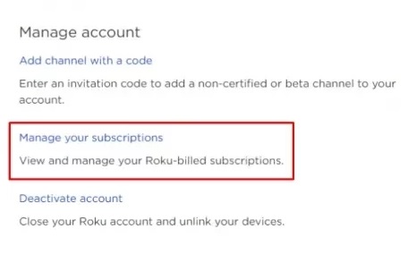 Manage your subscription