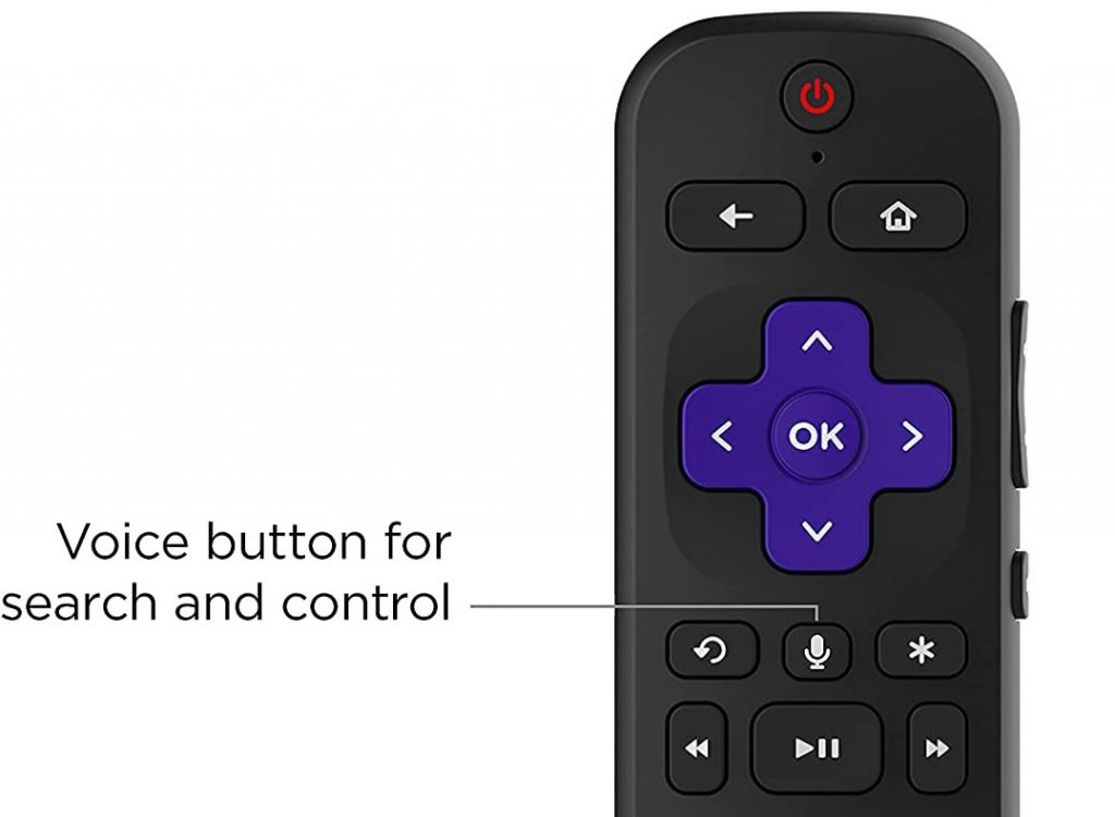 Voice button on Roku remote