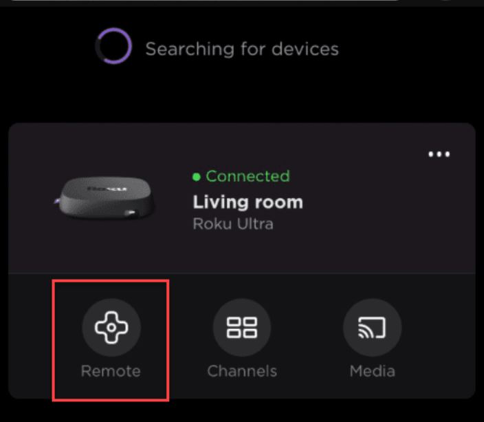 Tap the Remote icon
