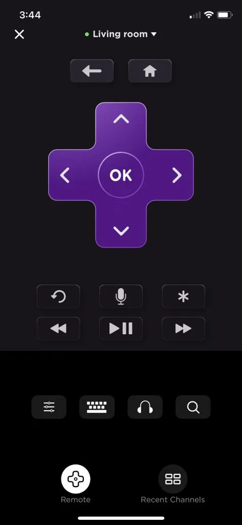 Use the remote interface to move channels on Roku
