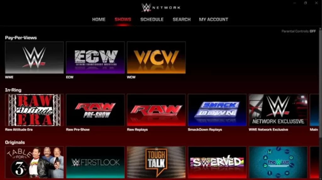 Best Sports Channels on Roku- WWE Network