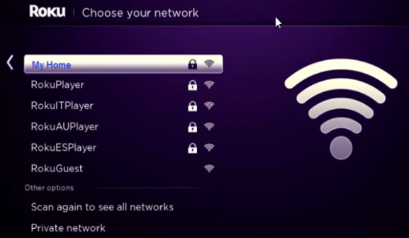 Select your Wi-Fi network