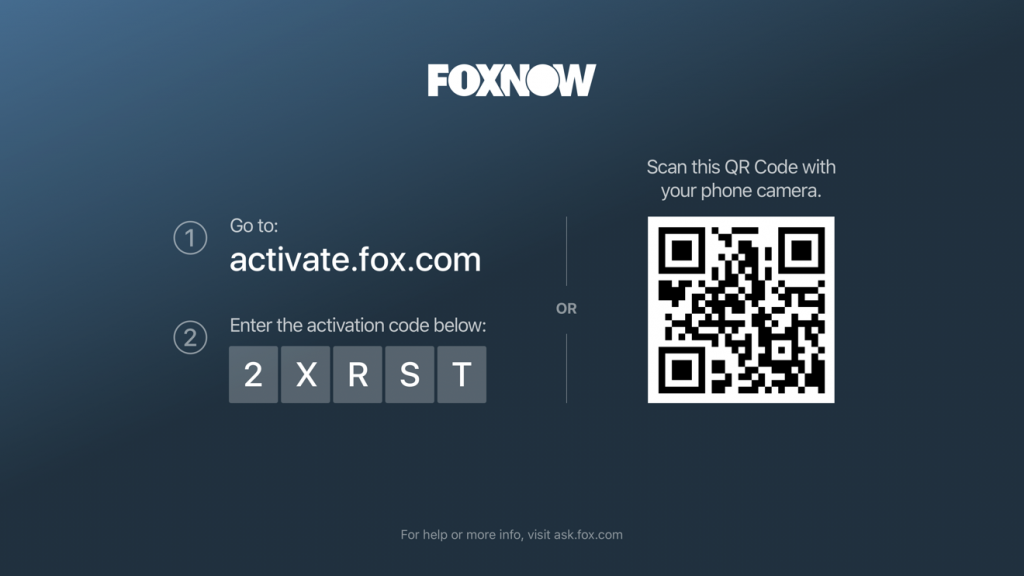Note the activation code