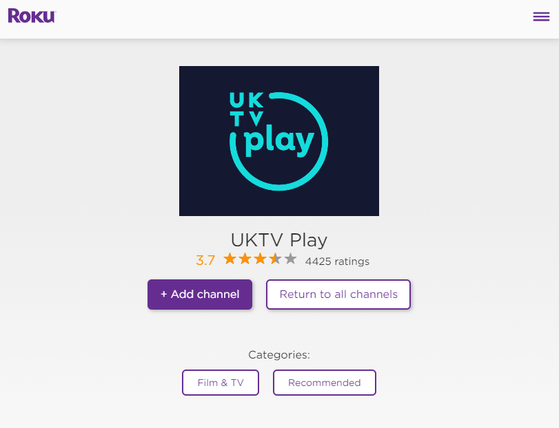 UKTV Play on Roku