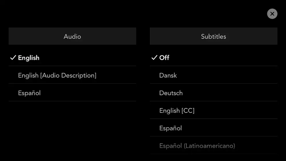  select Options or Audio & Subtitles-  Turn Subtitles on Disney Plus Roku