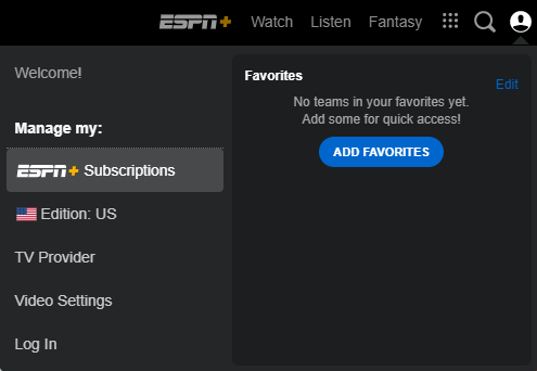ESPN+ Subscriptions