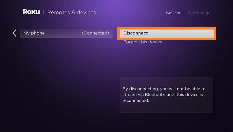  Hit the Disconnect option 
