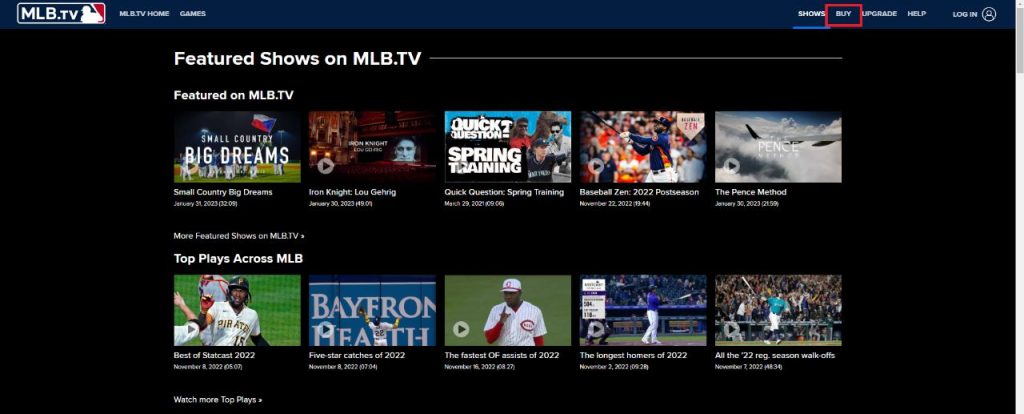MLB website