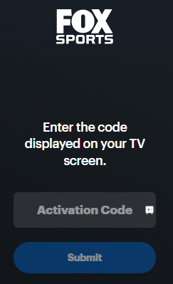 Enter the code to Activate Fox Sports channel on Roku