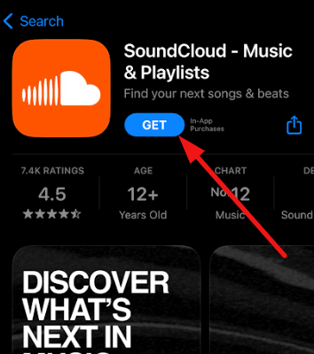 Install SoundCloud on iOS to mirror it on Roku