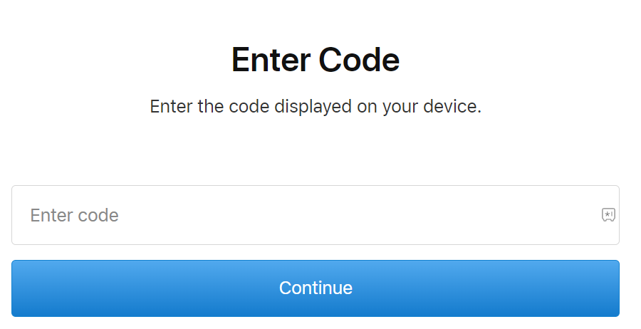 Enter the Activation code to activate Apple Tv on Roku