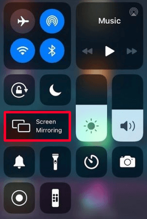 Tap the Screen Mirroring icon 