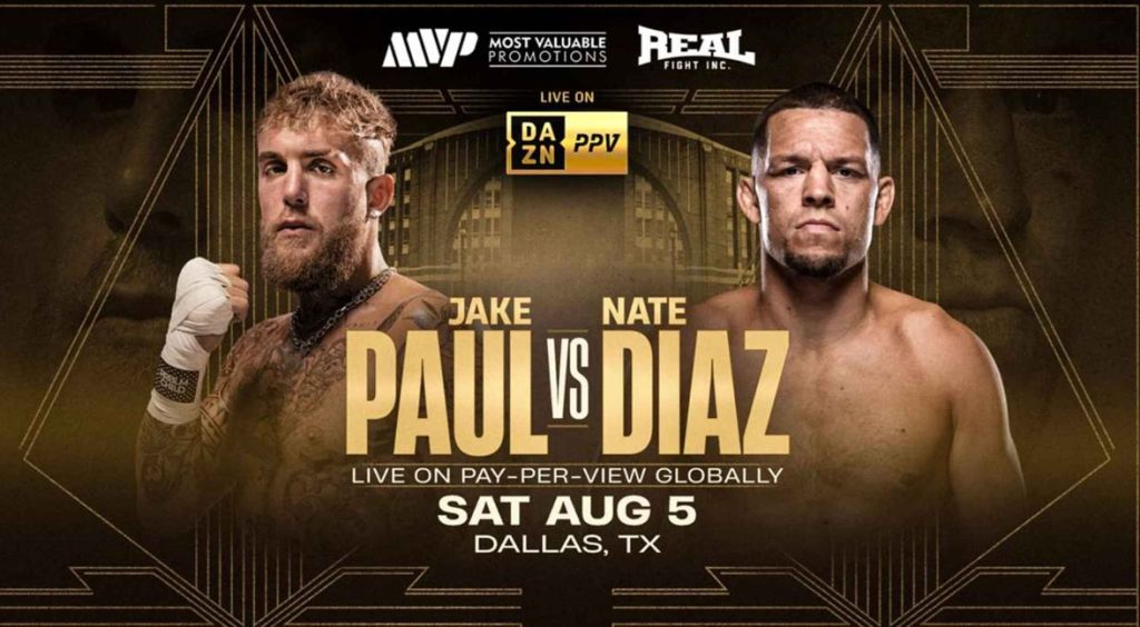 Watch Jake Paul vs Nate Diaz on Roku with DAZN